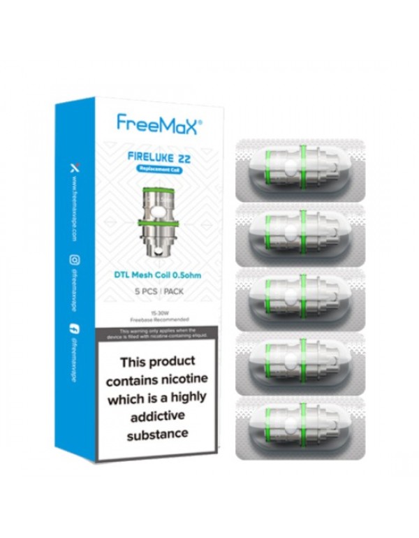 FREEMAX FIRELUKE 22 MESH VAPE COILS 5PCS